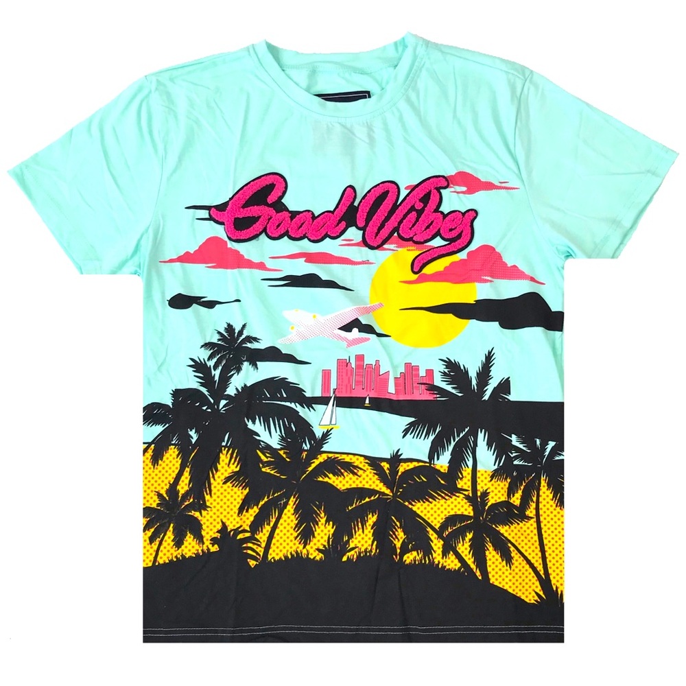 Men’s “City Vibes” tee. Sizes S, M, L, and XL.